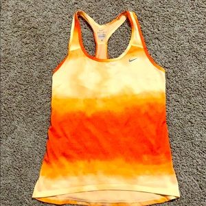 Nike Orange Ombré Tank Top